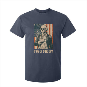 Two Fiddy Vintage George Washington T Shirt For Kid Funny Sunglasses Peace Sign Retro American Flag Semiquincentennial