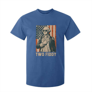 Two Fiddy Vintage George Washington T Shirt For Kid Funny Sunglasses Peace Sign Retro American Flag Semiquincentennial