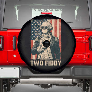 Two Fiddy Vintage George Washington Spare Tire Cover Funny Sunglasses Peace Sign Retro American Flag Semiquincentennial