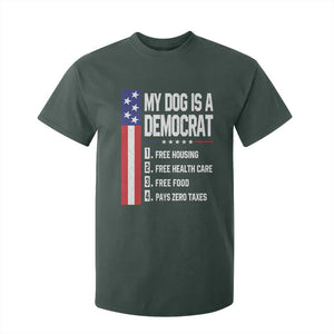 My Dog Is A Democrat Funny Conservative Humor T Shirt For Kid Dog Owner Joke Political Satire