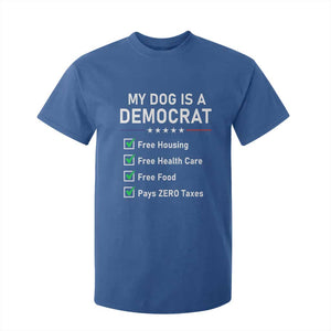 My Dog Is A Democrat Satirical Checklist T Shirt For Kid Funny Conservative Humor Dog Owner Gifts