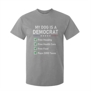 My Dog Is A Democrat Satirical Checklist T Shirt For Kid Funny Conservative Humor Dog Owner Gifts