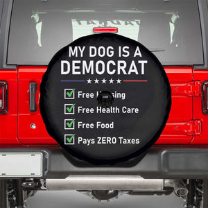My Dog Is A Democrat Satirical Checklist Spare Tire Cover Funny Conservative Humor Dog Owner Gifts