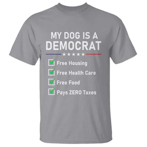 My Dog Is A Democrat Satirical Checklist T Shirt Funny Conservative Humor Dog Owner Gifts