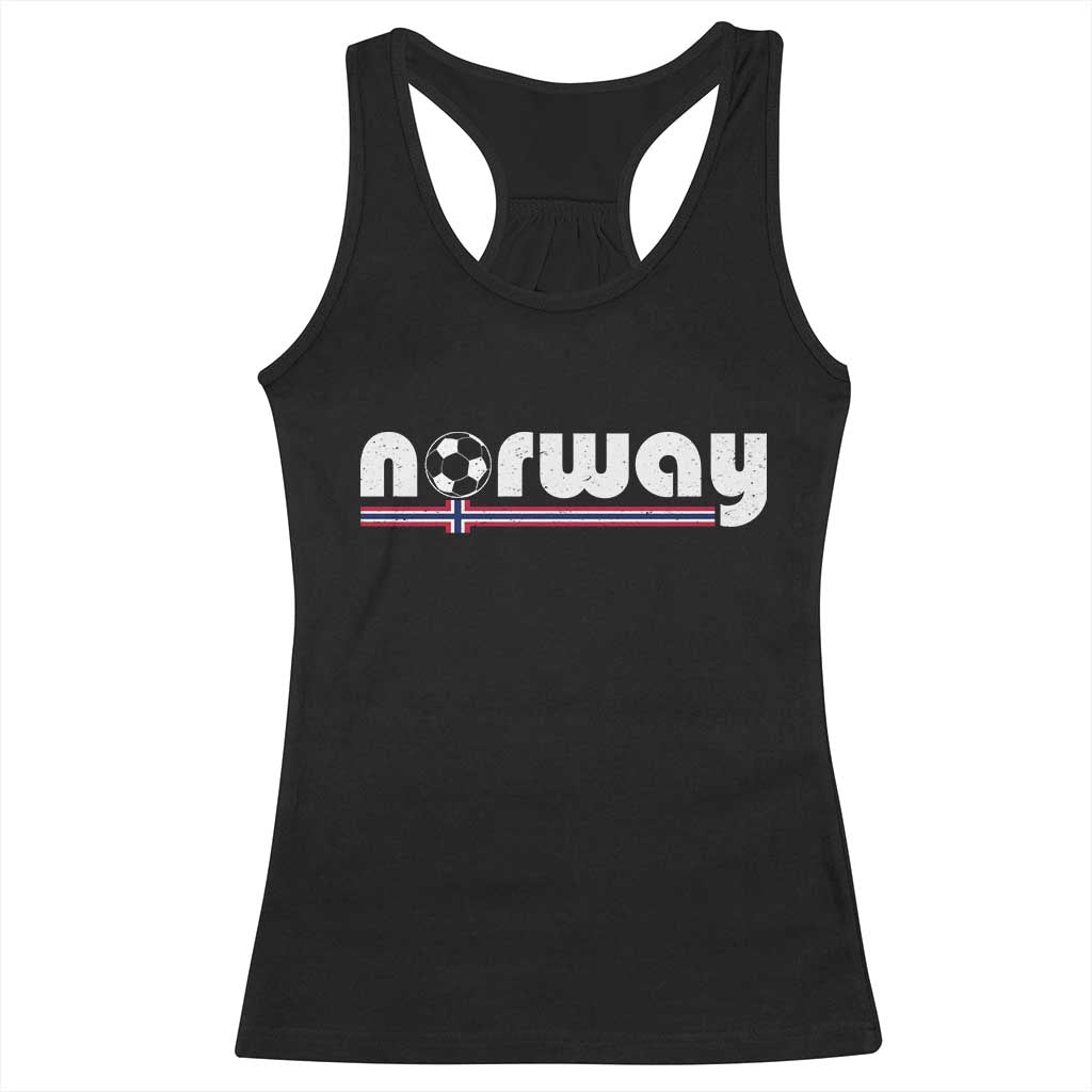 Classic Norway Soccer Vintage Norwegian Flag Racerback Tank Top Football Fans Support TS02 Black Print Your Wear