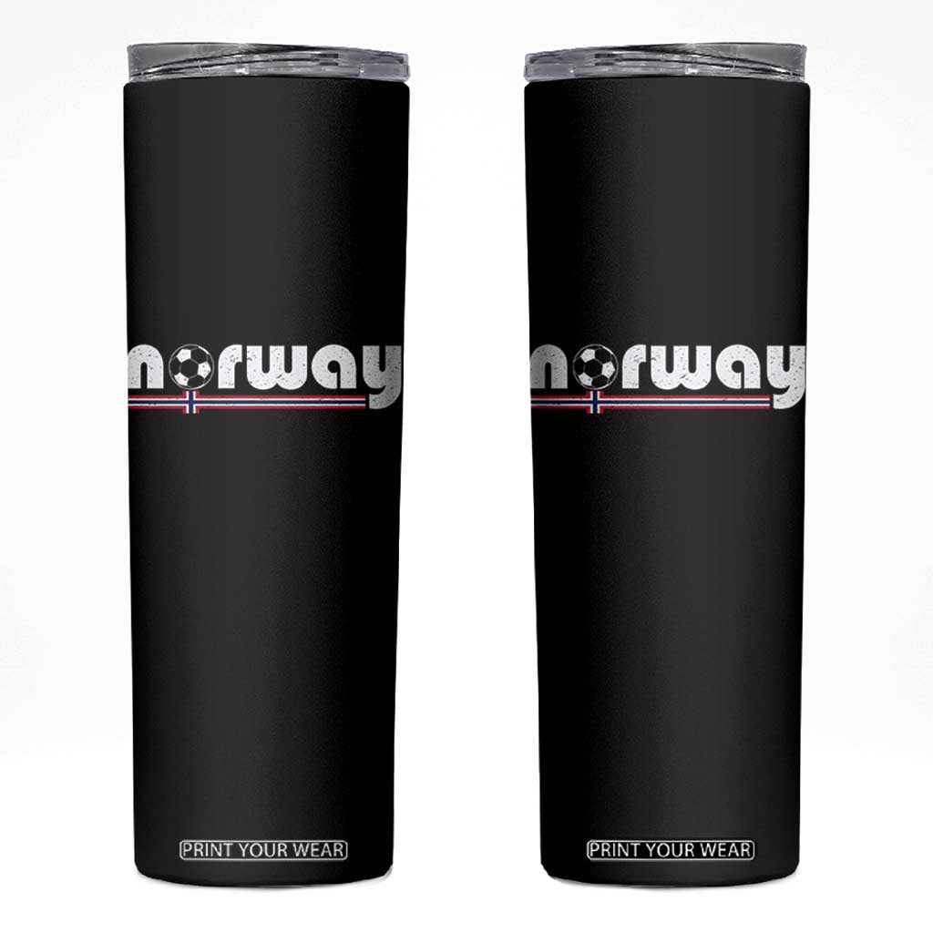 Classic Norway Soccer Vintage Norwegian Flag Skinny Tumbler Football Fans Support TS02 Black Print Your Wear