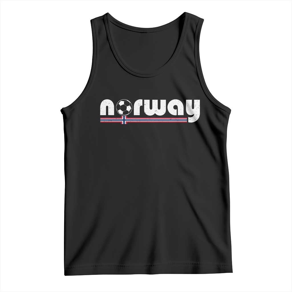 Classic Norway Soccer Vintage Norwegian Flag Tank Top Football Fans Support TS02 Black Print Your Wear