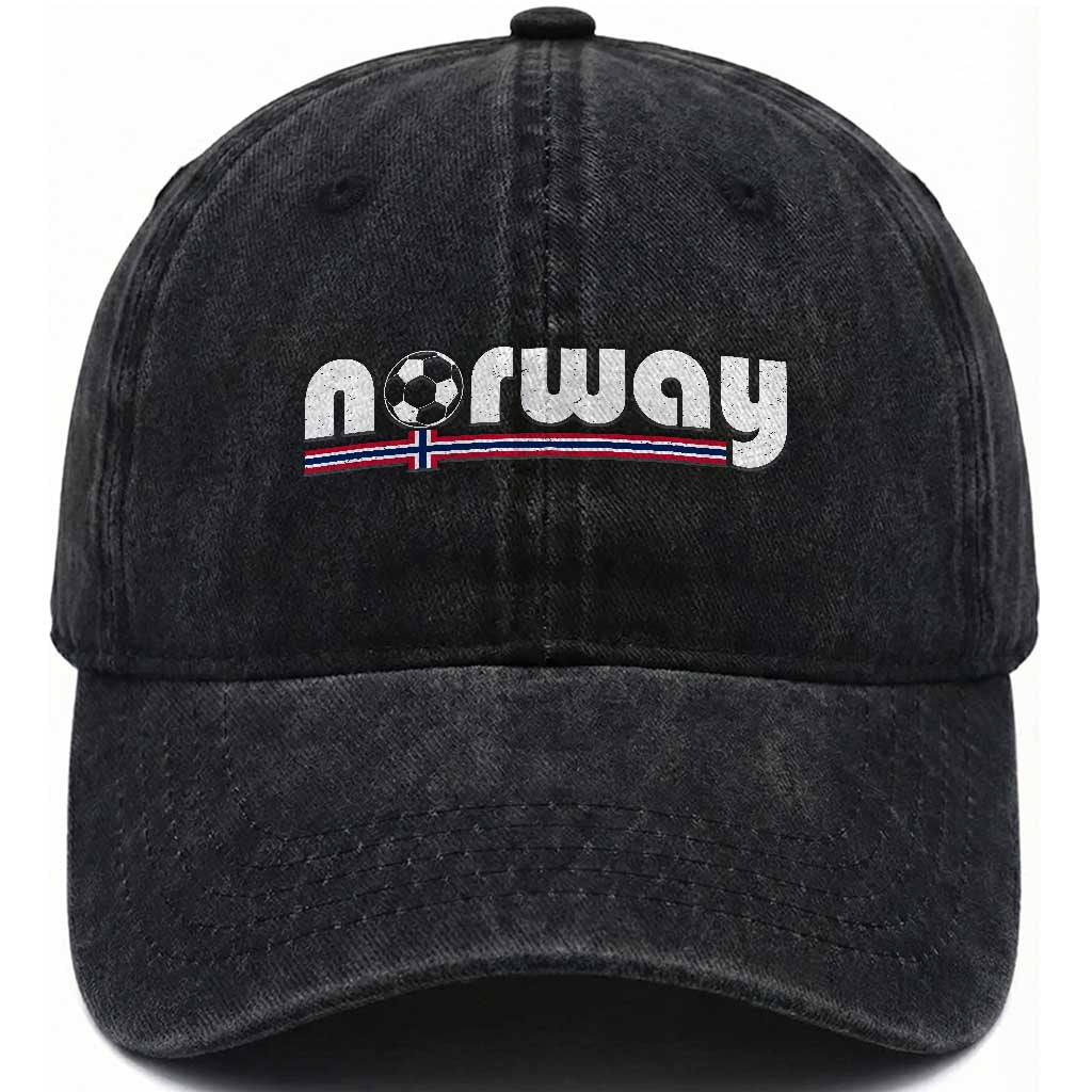 Classic Norway Soccer Vintage Norwegian Flag Washed Cotton Baseball Cap Football Fans Support TS02 Print Your Wear