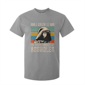 Funny I Knew It Im Surrounded by Axxholes Sci-fi Parody T Shirt For Kid Retro Sunset Space Vintage 1980s Movie Quote Inspo Meme TS02 Sport Gray Print Your Wear