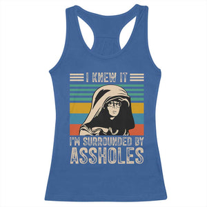 Funny I Knew It Im Surrounded by Axxholes Sci-fi Parody Racerback Tank Top Retro Sunset Space Vintage 1980s Movie Quote Inspo Meme TS02 Royal Blue Print Your Wear
