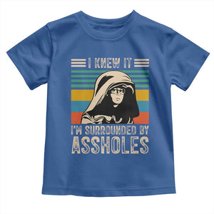 Funny I Knew It Im Surrounded by Axxholes Sci-fi Parody Toddler T Shirt Retro Sunset Space Vintage 1980s Movie Quote Inspo Meme TS02 Royal Blue Print Your Wear