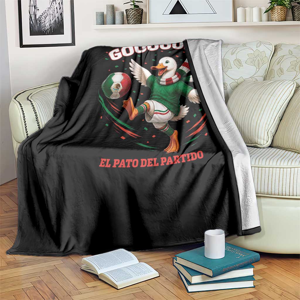 Funny Merlin the Duck Mexico Soccer Supporter Throw Blanket El Pato Del Partido Goooool Football Fans TS02 Print Your Wear
