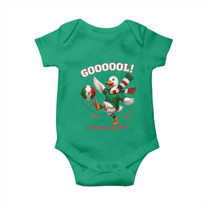 Funny Merlin the Duck Mexico Soccer Supporter Baby Onesie El Pato Del Partido Goooool Football Fans TS02 Irish Green Print Your Wear