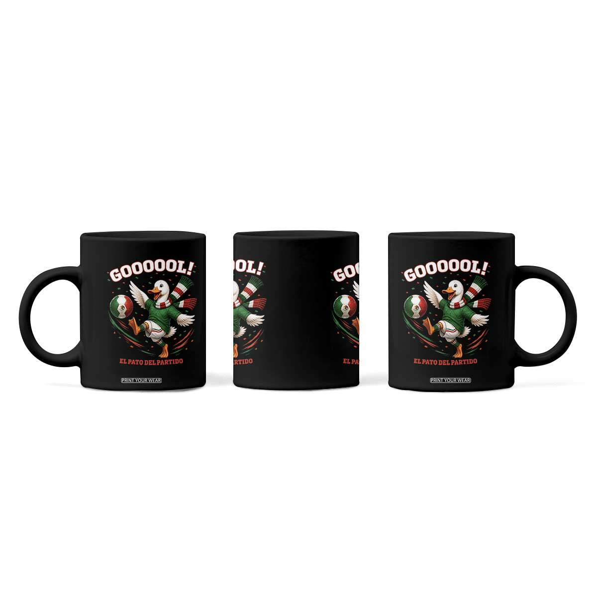 Funny Merlin the Duck Mexico Soccer Supporter Coffee Mug El Pato Del Partido Goooool Football Fans TS02 Print Your Wear