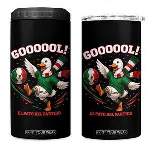 Funny Merlin the Duck Mexico Soccer Supporter 4 in 1 Can Cooler Tumbler El Pato Del Partido Goooool Football Fans TS02 One Size: 16 oz Black Print Your Wear