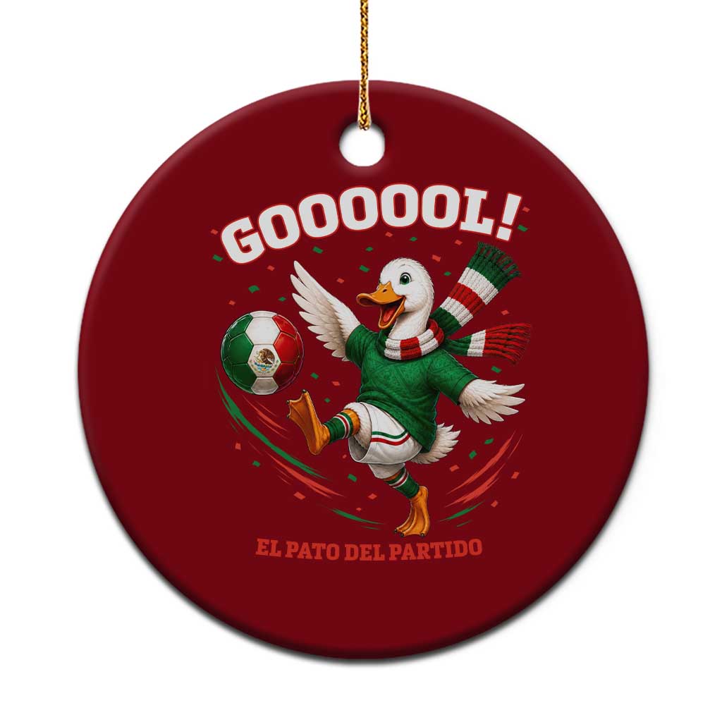 Funny Merlin the Duck Mexico Soccer Supporter Ceramic Ornament El Pato Del Partido Goooool Football Fans TS02 1pc Red Print Your Wear
