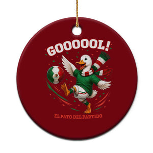 Funny Merlin the Duck Mexico Soccer Supporter Ceramic Ornament El Pato Del Partido Goooool Football Fans TS02 1pc Red Print Your Wear