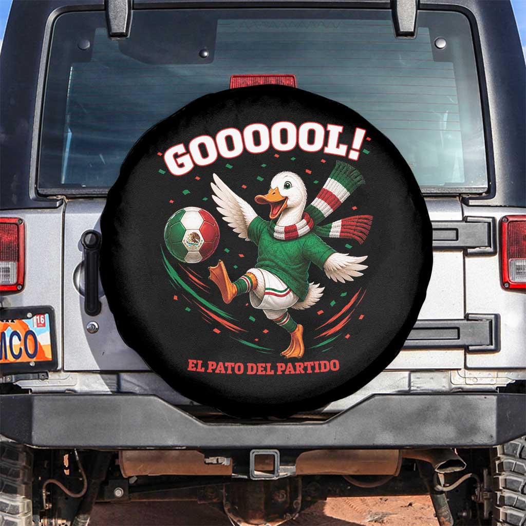 Funny Merlin the Duck Mexico Soccer Supporter Spare Tire Cover El Pato Del Partido Goooool Football Fans TS02 No hole Black Print Your Wear