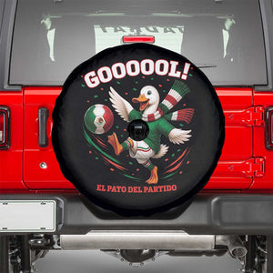 Funny Merlin the Duck Mexico Soccer Supporter Spare Tire Cover El Pato Del Partido Goooool Football Fans TS02 Black Print Your Wear