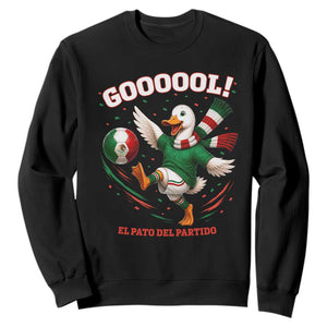 Funny Merlin the Duck Mexico Soccer Supporter Sweatshirt El Pato Del Partido Goooool Football Fans TS02 Black Print Your Wear