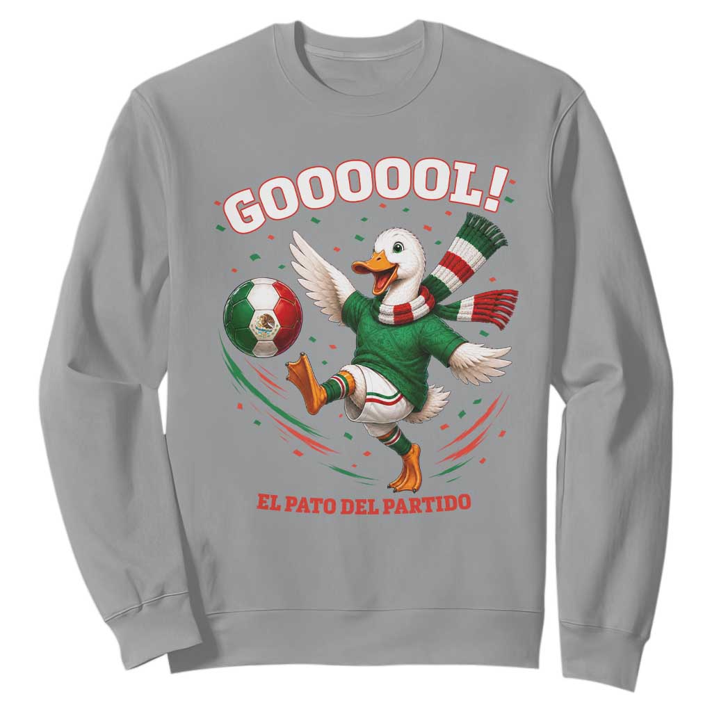 Funny Merlin the Duck Mexico Soccer Supporter Sweatshirt El Pato Del Partido Goooool Football Fans TS02 Sport Gray Print Your Wear