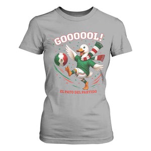 Funny Merlin the Duck Mexico Soccer Supporter T Shirt For Women El Pato Del Partido Goooool Football Fans TS02 Sport Gray Print Your Wear