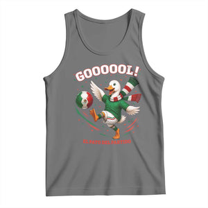 Funny Merlin the Duck Mexico Soccer Supporter Tank Top El Pato Del Partido Goooool Football Fans TS02 Black Heather Print Your Wear