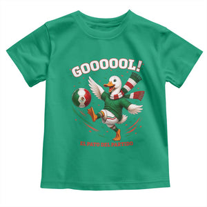 Funny Merlin the Duck Mexico Soccer Supporter Toddler T Shirt El Pato Del Partido Goooool Football Fans TS02 Irish Green Print Your Wear
