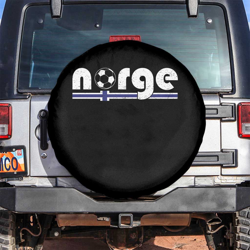 Vintage Norge Norway Flag Norwegian Pride Spare Tire Cover Soccer Lover Football Fans Support TS02 No hole Black Print Your Wear