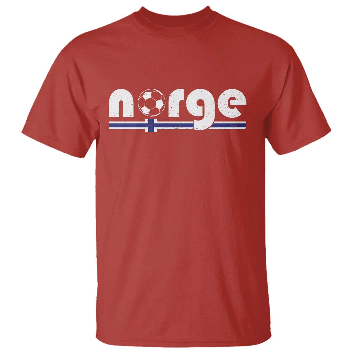 Vintage Norge Norway Flag Norwegian Pride T Shirt Soccer Lover Football Fans Support TS02 Red Print Your Wear