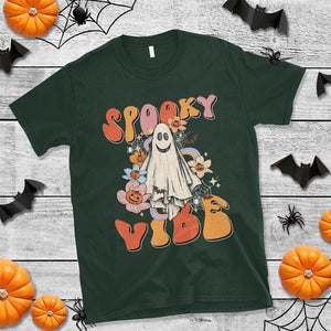 Spooky Vibe Retro Groovy Spooky Boo Ghost Halloween Costume T Shirt TS02 Printyourwear