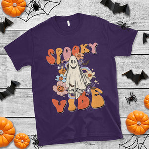 Spooky Vibe Retro Groovy Spooky Boo Ghost Halloween Costume T Shirt TS02 Printyourwear