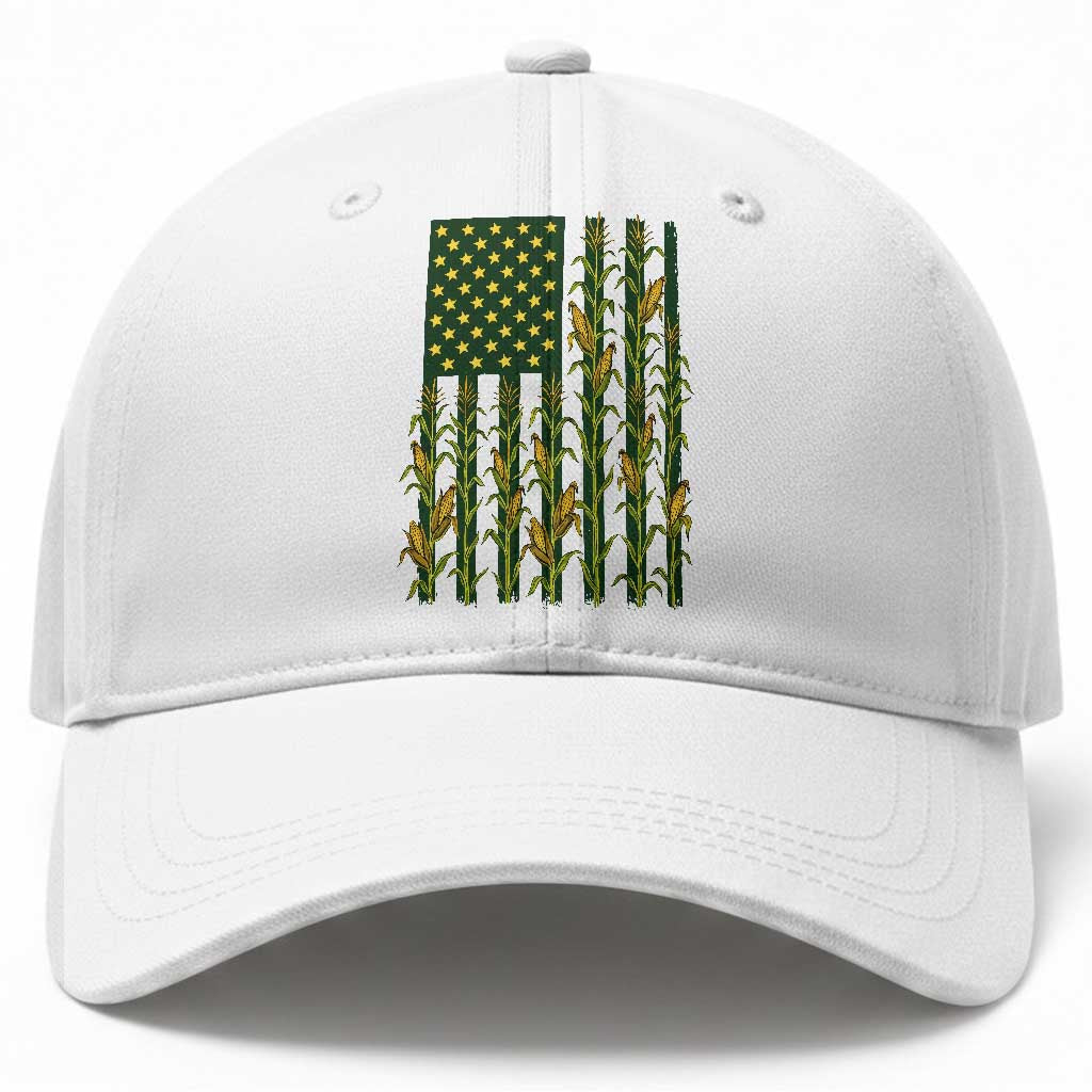 American Flag Corn Farmer Country Agriculture Baseball Cap Vintage Patriotic Harvest TS02 Print Your Wear