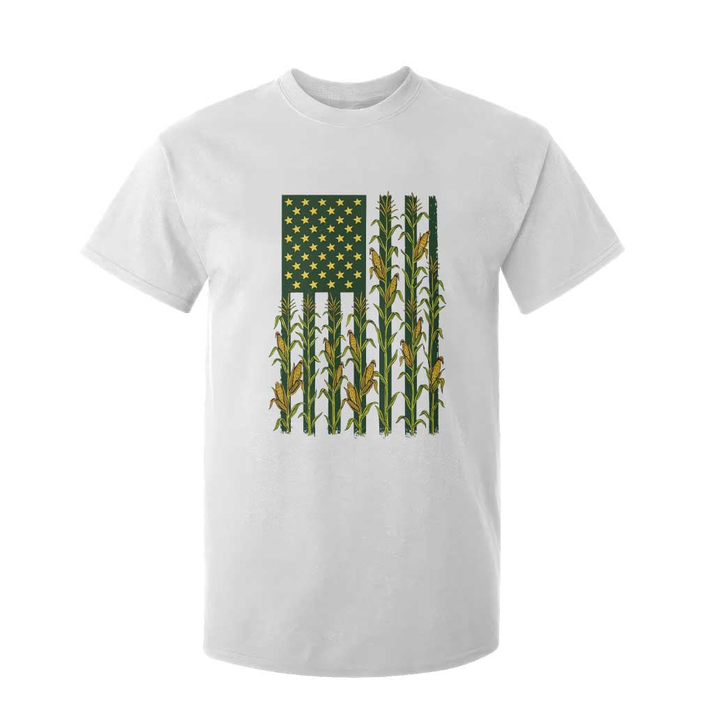 American Flag Corn Farmer Country Agriculture T Shirt For Kid Vintage Patriotic Harvest TS02 White Print Your Wear