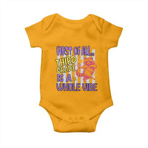 Cute Raccoon 3rd Grade Student Teacher Preppy Style Baby Onesie First of All Third Grade Is A Whole Vibe Back To School