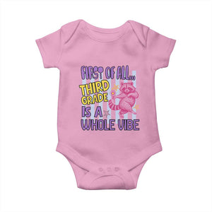Cute Raccoon 3rd Grade Student Teacher Preppy Style Baby Onesie First of All Third Grade Is A Whole Vibe Back To School