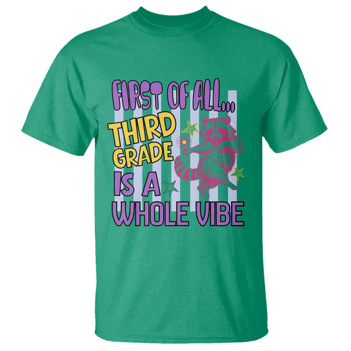 Cute Raccoon 3rd Grade Student Teacher Preppy Style T Shirt First of All Third Grade Is A Whole Vibe Back To School