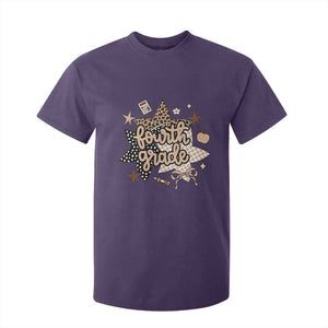 Fourth Grade Leopard Checkered Star Coquette T Shirt For Kid Cute 4th Grade Girl Back to School Gift