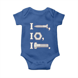 Funny Handyman Mechanic Adult Humor Baby Onesie I Screw I Nut I Bolt Rebus Hardware Innuendo Offensive Joke