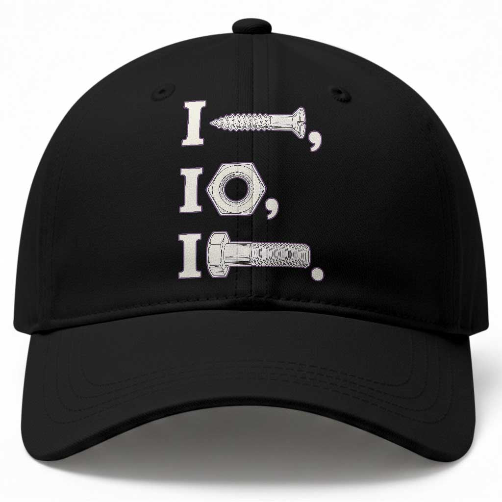 Funny Handyman Mechanic Adult Humor Baseball Cap I Screw I Nut I Bolt Rebus Hardware Innuendo Offensive Joke TS02 Print Your Wear