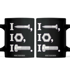 Funny Handyman Mechanic Adult Humor Coffee Mug I Screw I Nut I Bolt Rebus Hardware Innuendo Offensive Joke