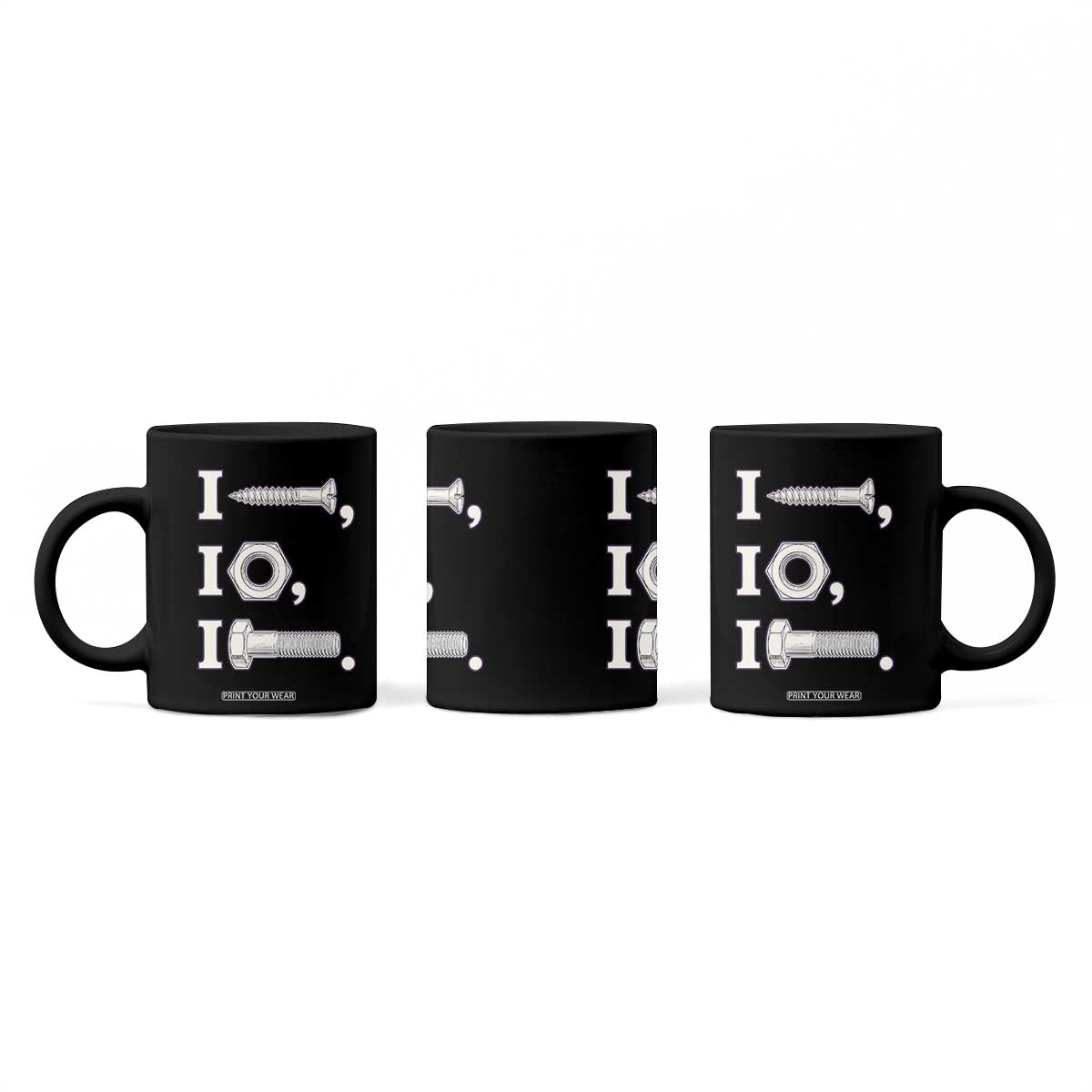Funny Handyman Mechanic Adult Humor Coffee Mug I Screw I Nut I Bolt Rebus Hardware Innuendo Offensive Joke