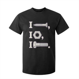 Funny Handyman Mechanic Adult Humor T Shirt For Kid I Screw I Nut I Bolt Rebus Hardware Innuendo Offensive Joke
