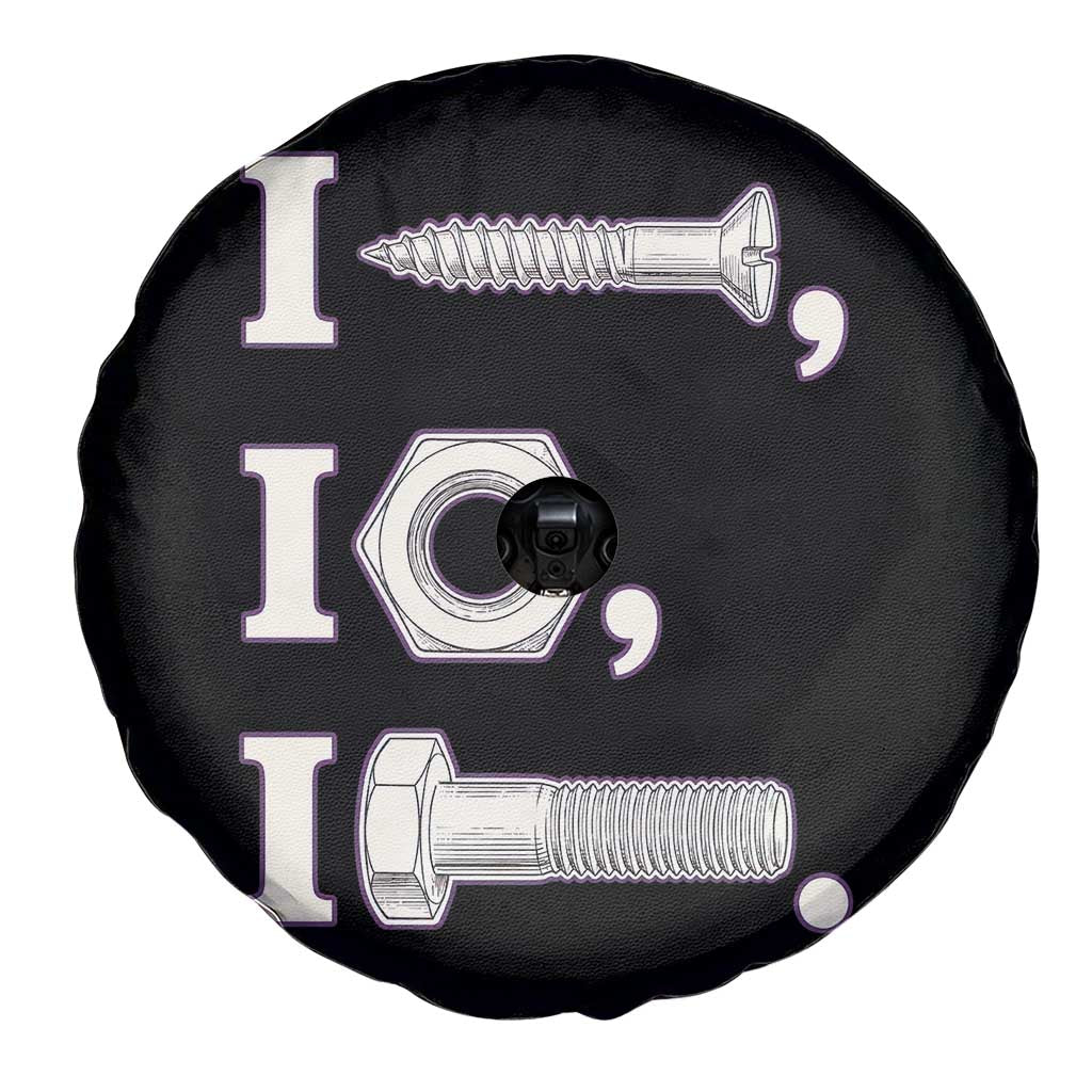 Funny Handyman Mechanic Adult Humor Spare Tire Cover I Screw I Nut I Bolt Rebus Hardware Innuendo Offensive Joke