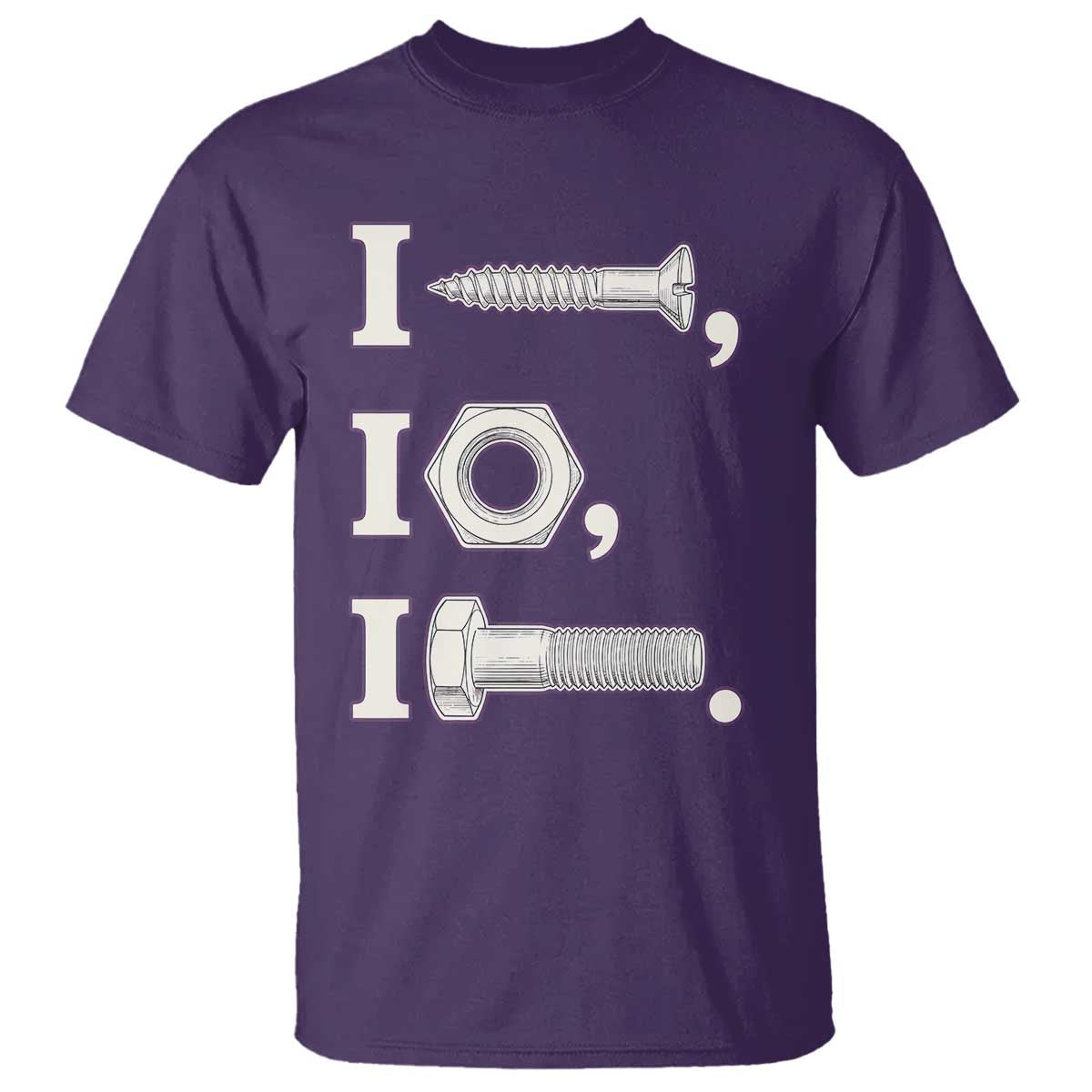 Funny Handyman Mechanic Adult Humor T Shirt I Screw I Nut I Bolt Rebus Hardware Innuendo Offensive Joke