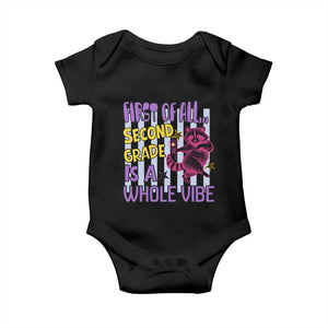 Cute Raccoon 2nd Grade Student Teacher Preppy Style Baby Onesie First of All Second Grade Is A Whole Vibe Back To School