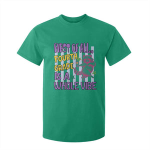 Cute Raccoon 4th Grade Student Teacher Preppy Style T Shirt For Kid First of All Fourth Grade Is A Whole Vibe Back To School
