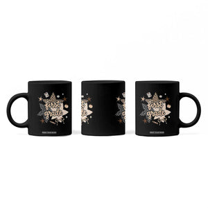First Grade Leopard Checkered Star Coquette Coffee Mug Cute 1st Grade Girl Back to School Gift