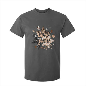 Third Grade Leopard Checkered Star Coquette T Shirt For Kid Cute 3rd Grade Girl Back to School Gift