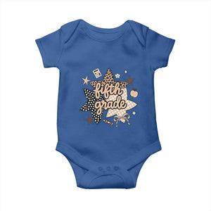Fifth Grade Leopard Checkered Star Coquette Baby Onesie Cute 5th Grade Girl Back to School Gift